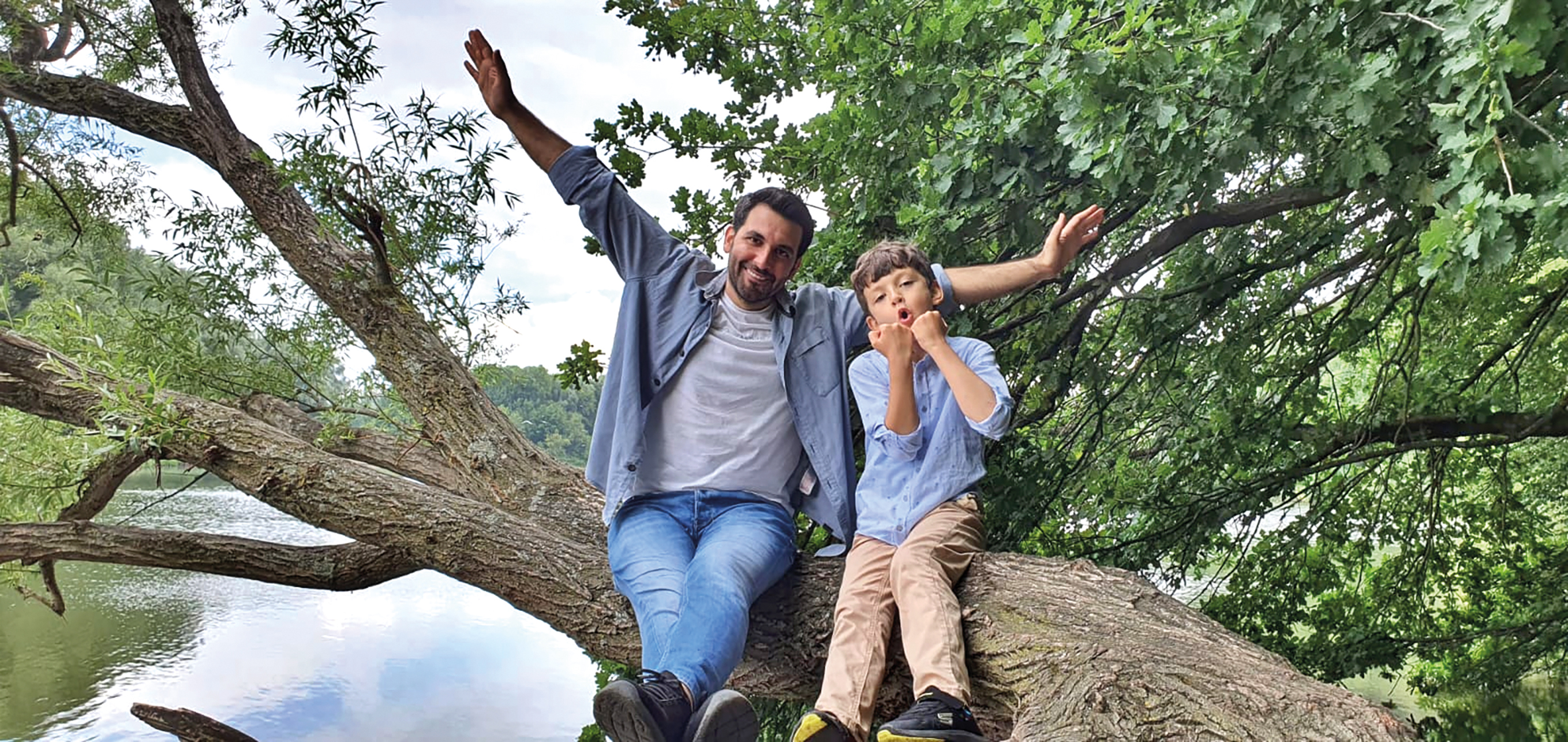 Yaman, bij zijn vader Ibrahim op vakantie.